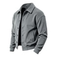 thumbnail image 4 of YODETEY Men's Classic Button Down Corduroy Bomber Jacket, Ribbed Corduroy Lightweight Casual Outerwear for Men,Size S-3XL, 4 of 5