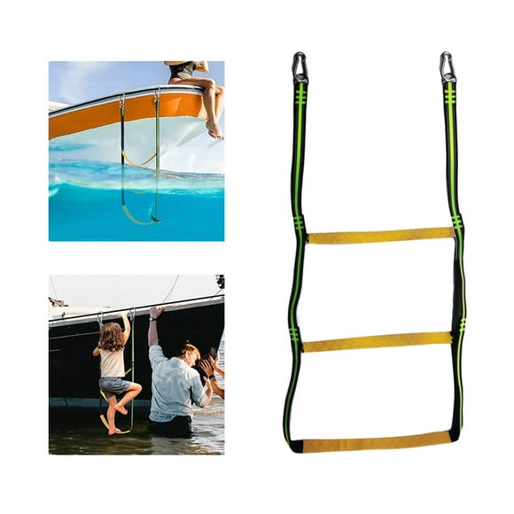 DYNWAVECA 1 Piece Ladder for Boat Fit for Kayak Motorboat Removable Wakeboard Assist Boarding Rope Ladder Boat Ladder Rope Boarding Rope Ladder
