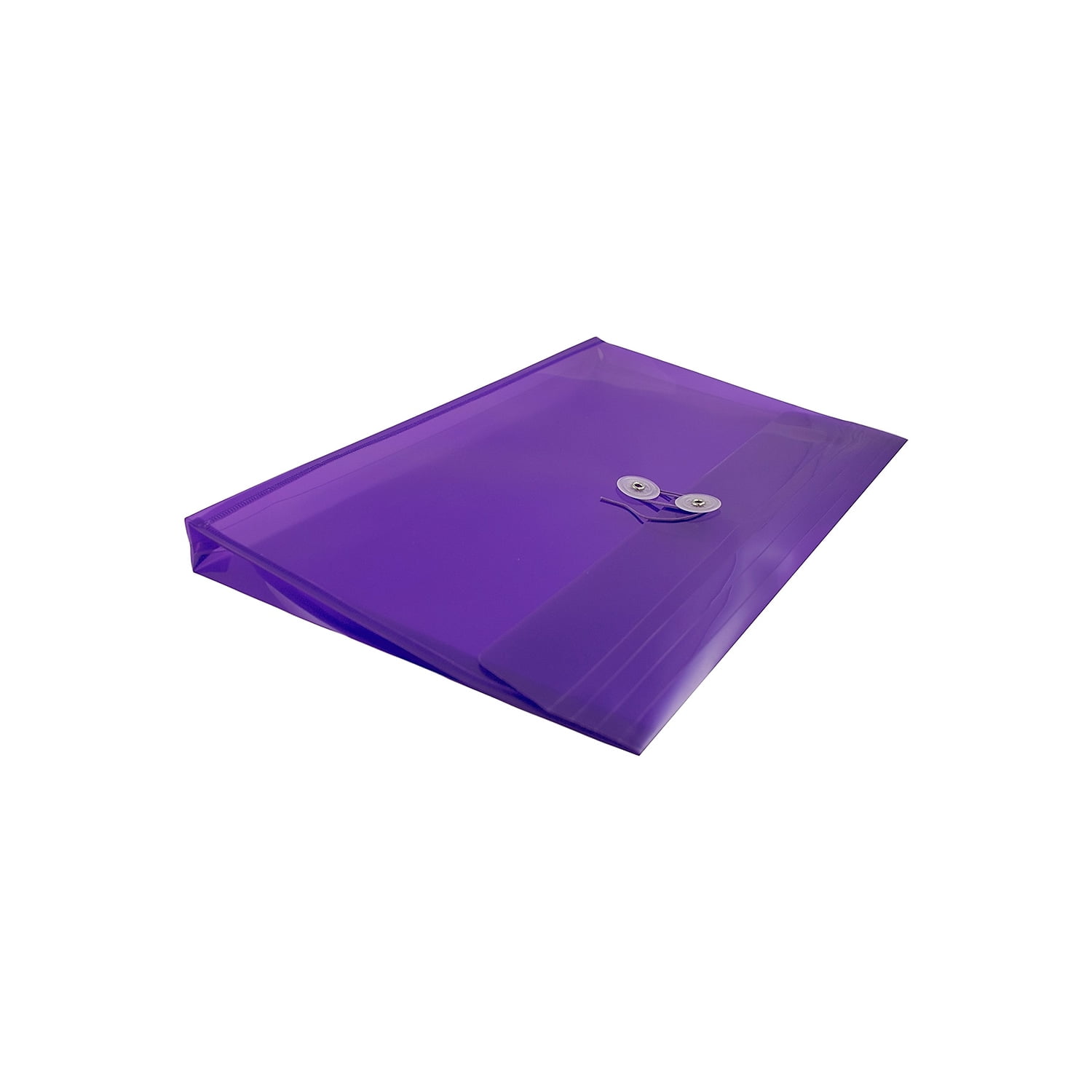 JAM Paper Plastic Envelopes, 9.8x14.5, 12/Pack, Purple, Button String, Legal Booklet