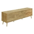 thumbnail image 4 of 72" Mid-Century TV Stand​ – Walnut Laminate Media Console with Storage, 4 of 9