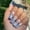 Jelly Glue Rubbing Terms, variant on Summer Sea Blue Gradient Rectangle Wear Nail Sticker