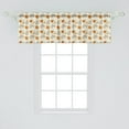 thumbnail image 2 of Ambesonne Tropical Valance Pack of 2, Palm Trees and Coconuts, 54"X18", Coconut Dark Eggshell, 2 of 4