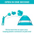 thumbnail image 6 of Pop-Up Beach Tent for 2-3 People, UPF 50+ Sun Shelter, Lightweight Portable Instant Sun Shade Canopy for Camping, Hiking, Fishing, and Outdoor Activities, 6 of 8