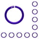 thumbnail image 3 of Seitruly 10 paquetes/lote solución de encuadernación Flexible-anillos de encuadernación de hojas sueltas de plástico para una fácil púrpura diámetro 27mm 10Conjunto, 3 of 6