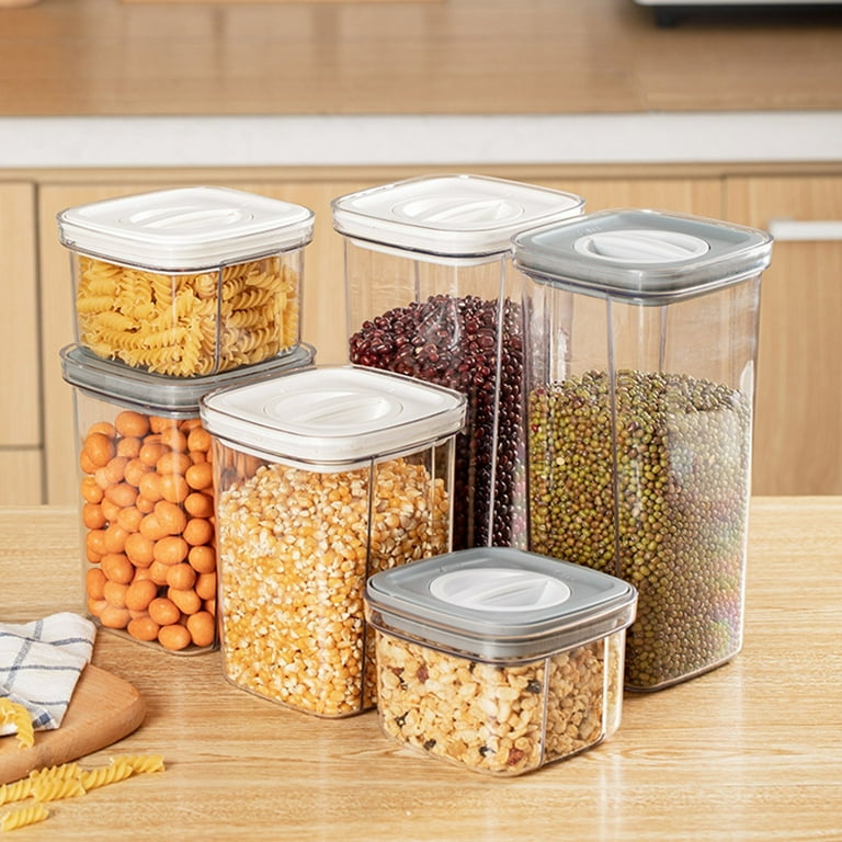 JDEFEG Food Organizers and Storage Airtight Food Storage Containers Set  with Lids Kitchen Pantry Organization Canisters for Cereal Flour and Sugar  600Ml Containers for Organizing Closet Pet Green 