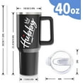 thumbnail image 3 of 40oz Stainless Steel Tumbler with Handle, Lid & Straw - Best Husband Ever Gift, Vacuum Insulated Cup for Dad - Father''s Day, Anniversary, Valentine''s Present for Him (1 PC), 3 of 6