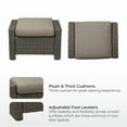 thumbnail image 3 of CHITA Outdoor Gray Wicker Swivel Glider Chair and Ottoman with Cushion, Brownish Gray, 3 of 13