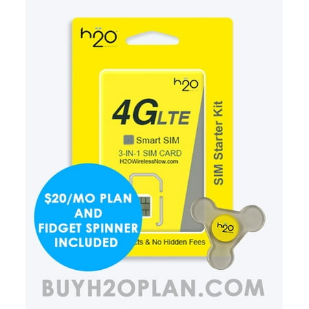 H2O SIM Card with $20 First Month Plan | FREE Fidget Spinner ( Orders with more than 4 SIM Cards will be cancelled