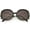 Black Silver / Lavender, variant on Women's Chunky Round Sunglasses Open Metal Arms Neutral Colored Lens 55mm (Black Gold / Lavender)