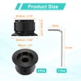thumbnail image 2 of Aluminium Potentiometer Knobs Volume Tone Control Top Hat Knob for Guitar Instruments Black 4, 2 of 5