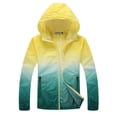 thumbnail image 3 of YUEHUA Women’s Watercolor Print Sun Protection Windbreaker, Lightweight Full Zip Hooded Jacket, Breathable UV Block Coat with Zipper Pockets, 3 of 4
