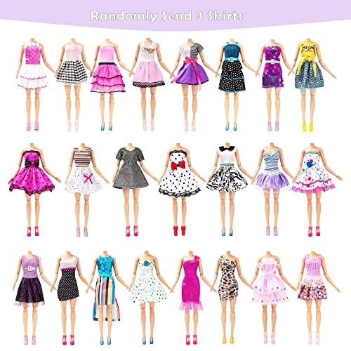 Keysse Doll Ropa y accesorios para Barbie 24 articulos Set de regalo 9 conjuntos de rop Keysse Keysse