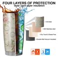 thumbnail image 7 of 20 Oz Pioneer Flower Coffee Tumbler Double Wall Insulated Stainless Steel Water Bottle | Metal Reusable Thermoses Flask with Cup Cap | Leak & Sweat Proof with Anti-Dust Lid, 7 of 7