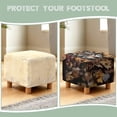 thumbnail image 6 of Jiueut Wolf Hunting Camo Print Footstool Slipcover, Thick Footrest Sofa Slipcovers Non Slip Square Covers for Ottoman with Stretch Bottom, 6 of 7