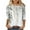 B-Gray, variant on GERsome Womens Tops 3/4 Sleeve Shirts Crew Neck Loose Casual Blouses Floral Print Tshirts S-XXXL