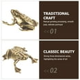thumbnail image 4 of 2 Count Pure Copper Mini Frog Decor Copper Ornament Lawn Ornaments Antique Frogs Figurine, 4 of 6