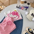 thumbnail image 5 of Camiseta de manga corta para niñas 100% algodón, top de media manga con cuello redondo y dibujos animados estampados con estilo para niñas y niños de mediana edad, 5 of 5
