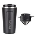 thumbnail image 2 of Taza térmica de acero inoxidable, termo para el hogar, la oficina, viajes, coche, té, agua, café y otras bebidas. Ideal para actividades al aire libre y camping. 510ml 16x9cm, 2 of 8