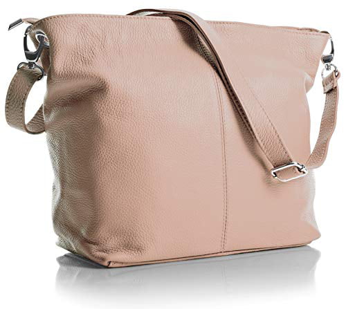 Crossbody Leather Bag Women Pink Shoulder Bag Genuine Leather Messenger Bag