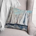 thumbnail image 3 of Creative Products Blue Painterly Sailboats 18x18 Indoor / Outdoor Pillow, 3 of 3