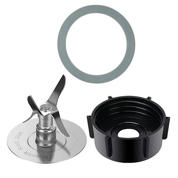 MEGICOT 4 Fins Blade Compatible with Oster Osterizer Blender with 6 Ribs Bottom Base Sealing Gasket, Extractor Blade Replacement Parts