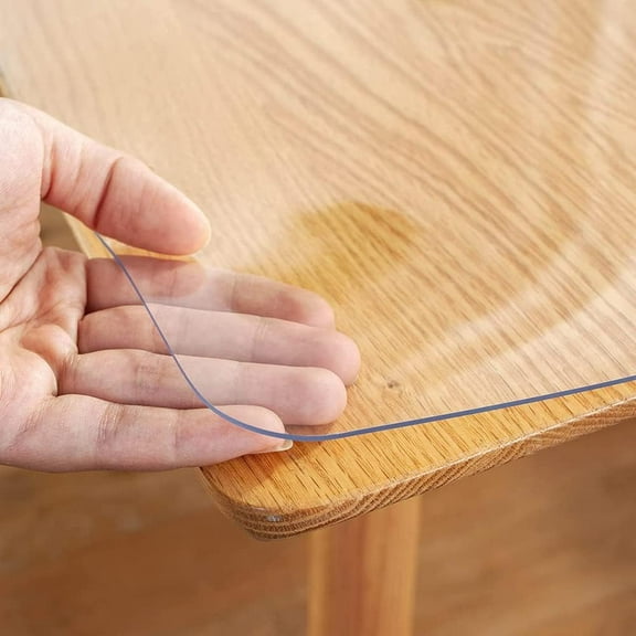 Clear Desk Pad,1.5mm Thick Plastic Table Protector,Non-Slip Writing Desk Mat,Transparent Desk Cover for Office,Home,Any Surface Needed Protection