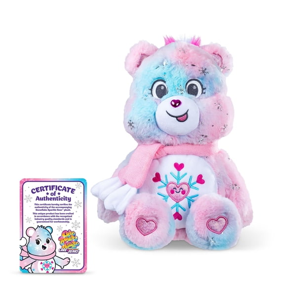 Care Bears – Edición Coleccionista de 14.0 in con copo de nieve brillante – Peluche de tamaño mediano – Peluche suave y abrazable, animal de peluche para niñas y niños, a partir de 4 años