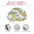 thumbnail image 4 of Cute Banana Love Shower Cap, Reusable Bath Hair Hat for all Hair Lengths Hair Cover with Elastic Band Double Waterproof Layers Bathing Hat, 4 of 5
