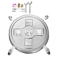 thumbnail image 1 of KFFKFF Laveuse à Pression de 22 Pouces pour Surfaces, Accessoires de Laveuse à Pression en Acier Inoxydable avec 4 Roues, PSI Max 4500, Connecteur Rapide 3/8, 2 Embouts de Pulvérisation, Poignée Double, 1 of 9