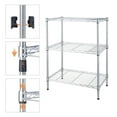 thumbnail image 4 of Mainstays Adjustable Storage Shelving, Loading Capacity 103lbs per Shelf, Chrome, 3-Tier, 4 of 8