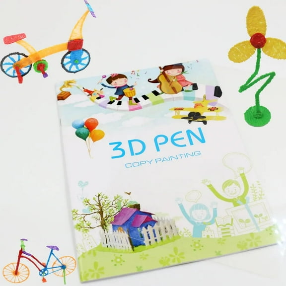 3D Printing Pen Drawing Book Colorful 40 Patterns Design Guide Template for Kids