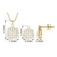thumbnail image 6 of Rosec Jewels Lab Created Diamond Jewelry Set (Ef-Vs Quality) - Bridal Earrings Necklace Set - with Jewelry Box, 18K Yellow Gold, 6 of 7