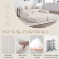 thumbnail image 4 of Timbernest 106" Oversized L-Shaped Cloud Couch, Convertible Sleeper Sofa, Folding Corduroy Sofa Bed for Living Room, Beige, 4 of 16