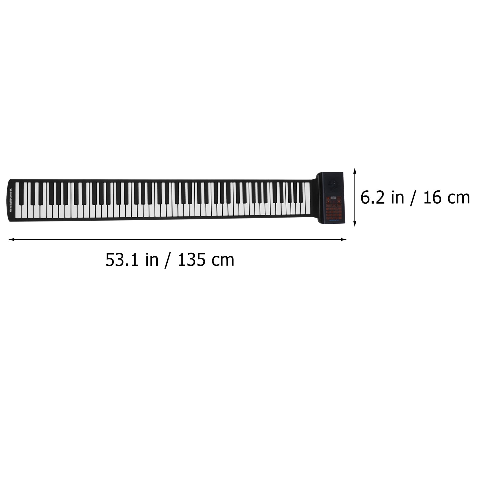 ULTNICE Built-in Rhythms Keys Portable Piano Black Silicone 1Pack for Entertainment