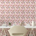 thumbnail image 2 of Ambesonne Birds and Nature Peel & Stick Wallpaper for Home, Asian Art Cherry, 13"x36", Off White Pale Pink, 2 of 5