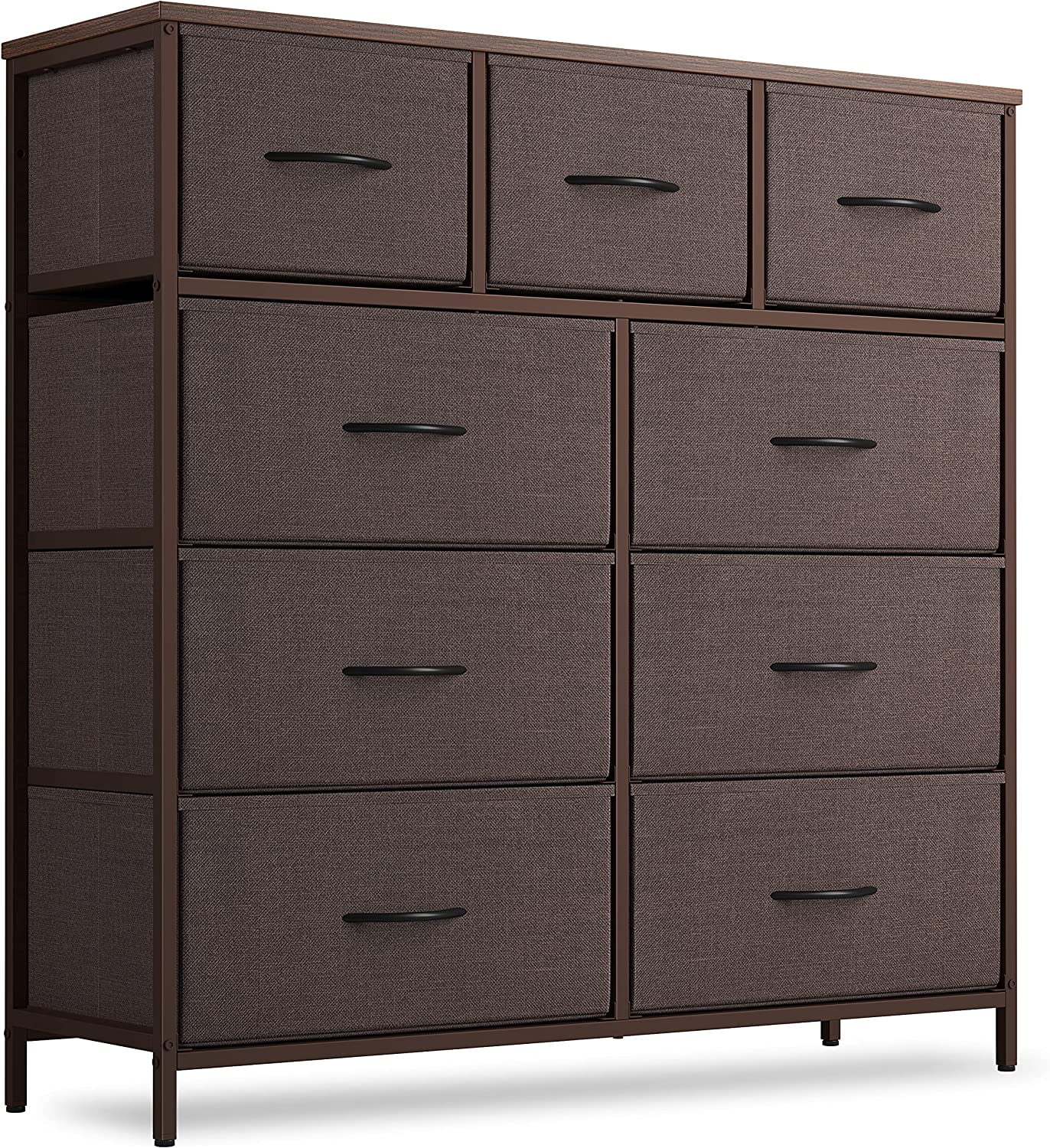 CubiCubi Dresser for Bedroom, 9 Drawer Storage Organizer Tall Wide