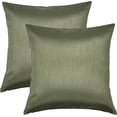 thumbnail image 2 of Aiking Home 26x26 Inches Faux Silk Square European Shams, Zipper Closure, Sage (Set of 2), 2 of 7