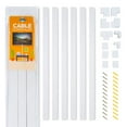 thumbnail image 1 of Trademark  Cable Concealer On-Wall Cord Cover 6 Raceway Kit, White, 1 of 1