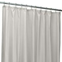Bath Bliss Microfiber Soft Touch Dash Design Shower Curtain Liner Silver