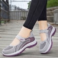 thumbnail image 6 of Women's Breathable Mesh Walking Shoes Adjustable Hook and Loop Strap Non Slip Lightweight Casual Comfort Sneakers 41, 6 of 6
