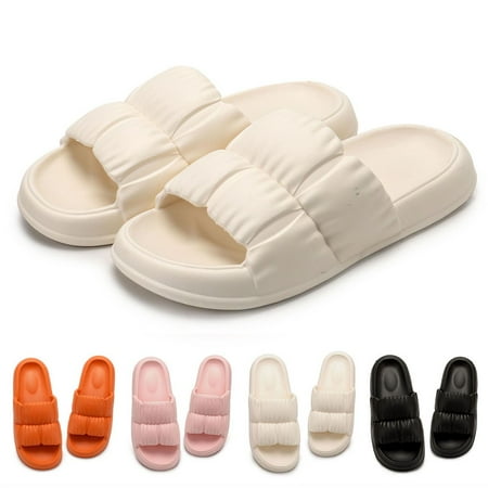 

Spencer Women s Clouds Slippers Anti-Slip Quick Drying Shower Slides Bathroom Sandals Soft Thick Sole Slides