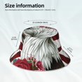 thumbnail image 3 of KLL Eagle With Hat And Roses for Bucket Hat for Women Men Packable Travel Beach Sun Hat Outdoor Rave Accessories Reflective Fisherman Cap, 3 of 6