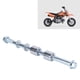 thumbnail image 5 of Eje De Rueda Trasera, Versátil Y Fácil Instalación A Prueba De Impactos Eje De Llanta De Rueda Trasera De 10 Mm 195 Mm Para Motocicletas De 50 , 70 , 90 , 110 , 125 Y, 5 of 7