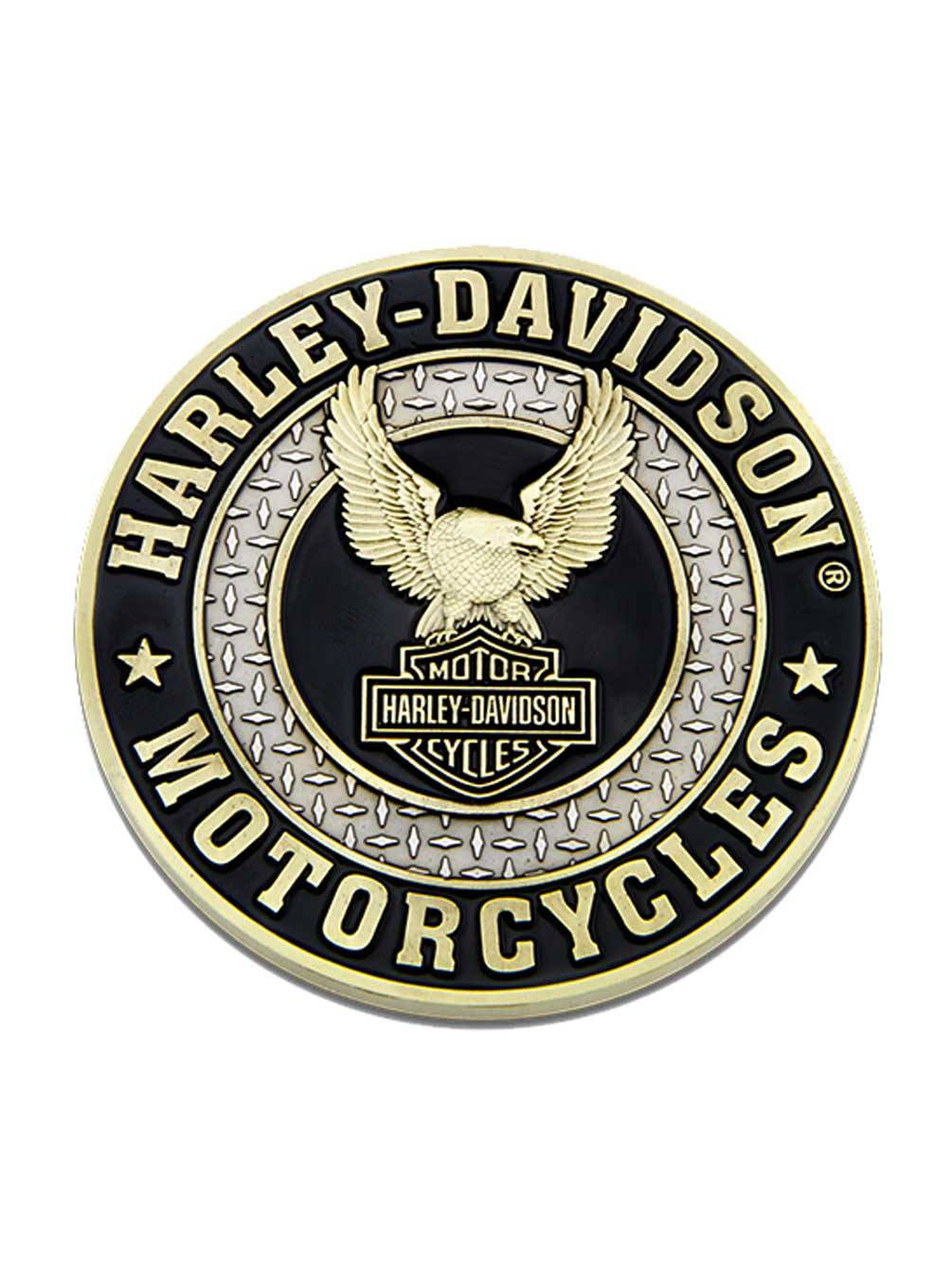 Harley Davidson Emblems, 3 Pcs, Black, Sized For Gas Tank