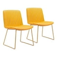 thumbnail image 1 of ZUO Chaise de Salle à Manger Joy (Lot de 2) Jaune, 1 of 1