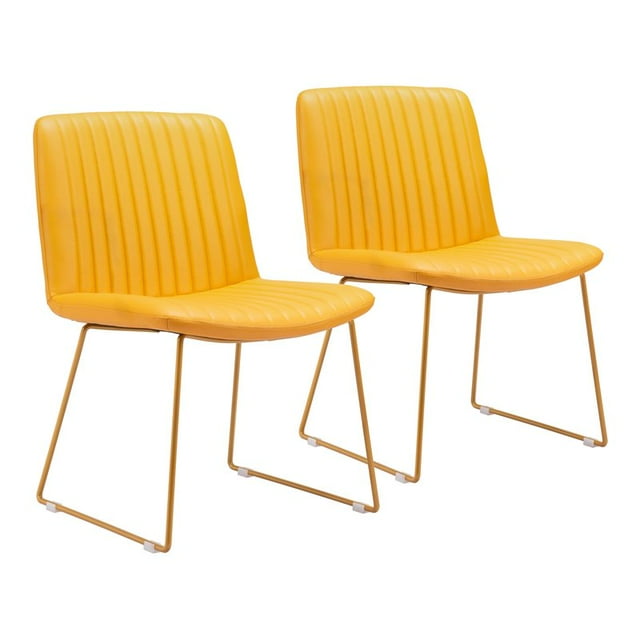 ZUO Chaise de Salle à Manger Joy (Lot de 2) Jaune