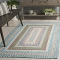 thumbnail image 3 of SAFAVIEH Braided Kaylee Striped Machine Washable Reversible Area Rug, Beige/Light Blue, 3' x 5', 3 of 18