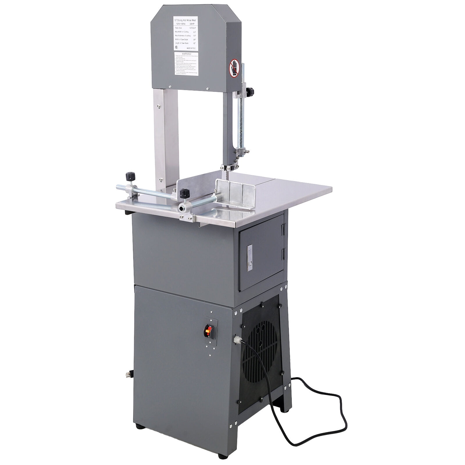 2-in-1 Commercial Butcher Band Saw and Sausage Stuffer , Machine Slicer Meat Bone Sausage Carne,