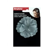 simplicity grey fabric flower headband accent