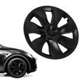 thumbnail image 1 of Wheel Hub Cap, 4PCS Matte Black 19 Inch Wheel Adapter Set Matte Black Snap on Hub Caps Full Protection for Teslas Y 2020-2023, 1 of 7